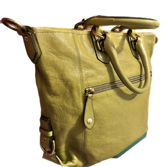 Coach Madison Julianne Green Leather Hand Bag - Picture 3 of 11